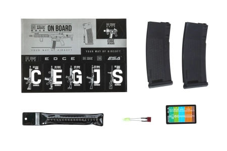 Karabinek ASG Specna Arms RRA SA-E24 HAL ETU™ Czarny z pomarańczowym urządzeniem wylotowym