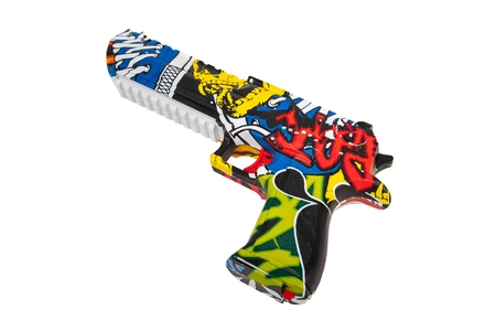 Pistolet elektryczny na żelowe kulki D.E. - graffiti