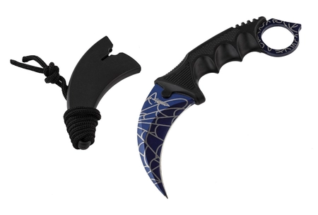 Nóż typu karambit niebieski