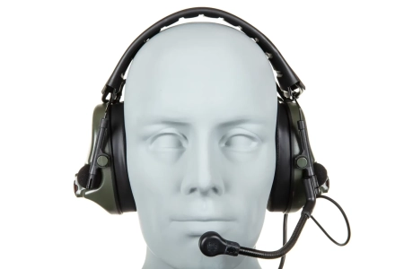 Taktyczny zestaw słuchawkowy Wosport C5 HD-14-A Oliwkowy