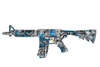 Karabin elektryczny na żelowe kulki M4 - niebieski