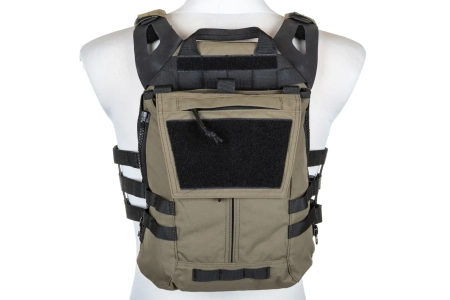 Kamizelka taktyczna Specna Arms Tactical typu Plate Carrier z panelem szturmowym Ranger Green