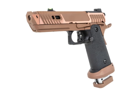 Pistolet ASG SRC Sahara Viper DUAL POWER z walizką transportową i magazynkiem CO2 Flat Dark Earth