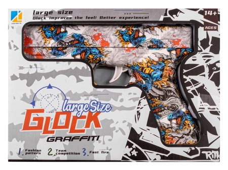 Pistolet sprężynowy na żelowe kulki G17 - morski