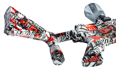 Karabin elektryczny na żelowe kulki AR15 - czarny