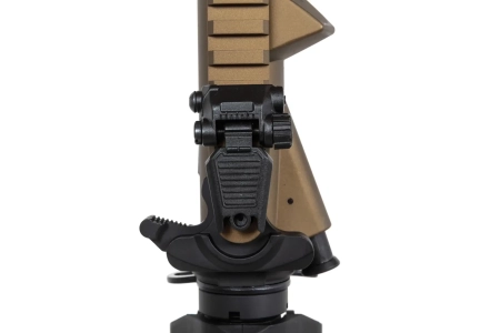 Karabinek ASG Specna Arms RRA SA-E24 HAL ETU™ Chaos Bronze z pomarańczowym urządzeniem wylotowym