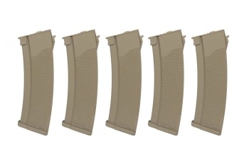 Zestaw 5 magazynków S-Mag do serii J - Hi-cap - tan