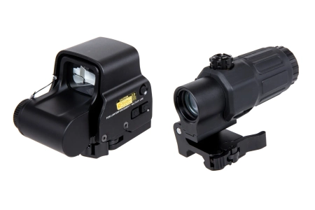 Zestaw kolimatora WADSN typu XTO z magnifierem typu T33 Czarny