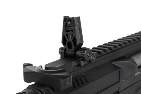 Pistolet maszynowy ASG Specna Arms SA-FX01 FLEX™ HAL ETU Half-Tan z pomarańczowym urządzeniem wylotowym