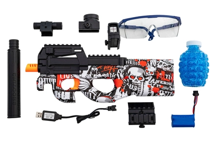 Karabinek na żelowe kulki P90 - czarny