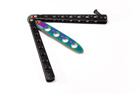 Nóż motylkowy treningowy Rainbow - Fade