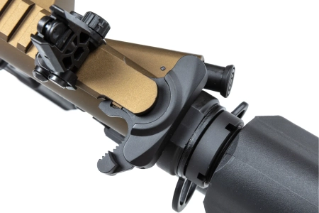 Karabinek ASG Specna Arms RRA SA-E25 HAL ETU™ Chaos Bronze z pomarańczowym urządzeniem wylotowym