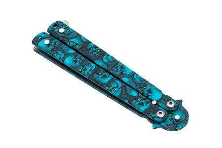 Motylek treningowy, balisong blue full