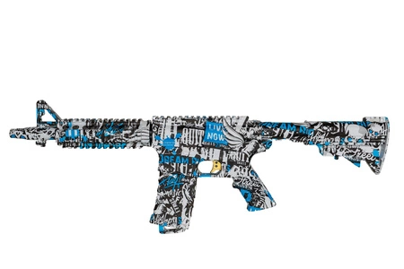 Karabin elektryczny na żelowe kulki M4 - niebieski