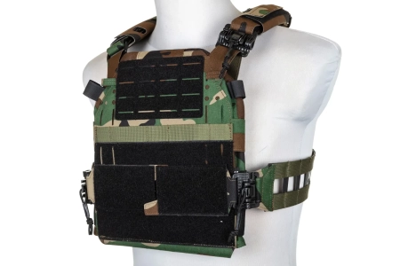 Kamizelka Taktyczna typu Plate Carrier Specna Arms Tactical QR III Woodland