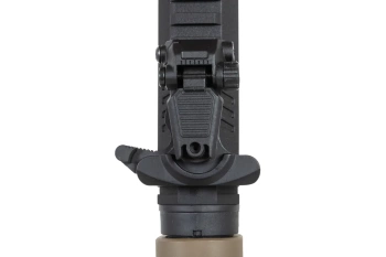 Pistolet maszynowy ASG Specna Arms SA-FX02 FLEX™ HAL ETU Half-Tan z pomarańczowym urządzeniem wylotowym