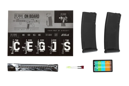 Karabinek ASG Specna Arms RRA SA-E25 HAL ETU™ Czarny z pomarańczowym urządzeniem wylotowym