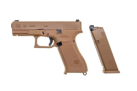 Replika pistoletu GBB Glock 19X Green Gas - coyote