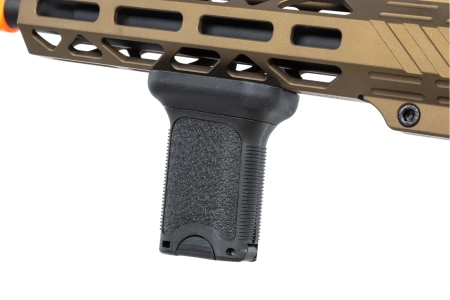 Karabinek ASG Specna Arms RRA SA-E25 HAL ETU™ Chaos Bronze z pomarańczowym urządzeniem wylotowym
