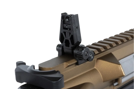 Karabinek ASG Specna Arms RRA SA-E25 HAL ETU™ Chaos Bronze z pomarańczowym urządzeniem wylotowym
