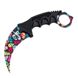 Karambit Funky Skull, nieostry + pokrowiec
