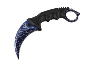 Nóż typu karambit  niebieski