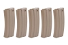 Zestaw 5 Magazynków Mid-Cap SRC do AR/M4 na 140 kulek Tan + speedloader