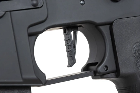 Karabinek ASG Specna Arms RRA SA-E24 HAL ETU™ Chaos Bronze z pomarańczowym urządzeniem wylotowym