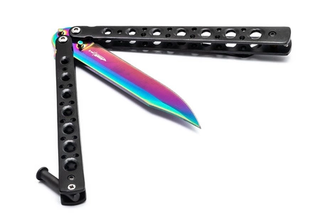Nóż motylkowy Butterfly Rainbow Fade ostry