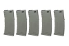 Zestaw 5 sztuk polimerowych magazynków mid-cap 120 kulek Specna Arms Oliwkowy