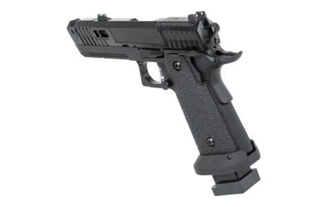 Pistolet ASG SRC Dark Viper DUAL POWER z walizką transportową i magazynkiem CO2 Czarny