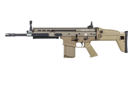 Karabinek szturmowy ASG Cybergun x FN HERSTAL SCAR-H z walizką transportową Tan