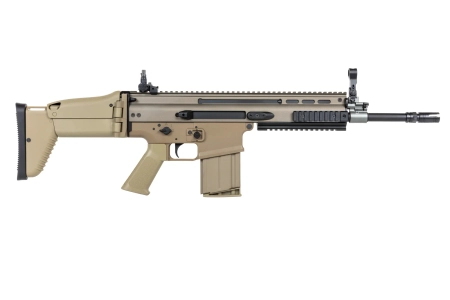 Karabinek szturmowy ASG Cybergun x FN HERSTAL SCAR-H z walizką transportową Tan