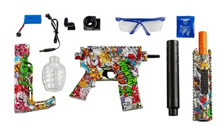 Karabin elektryczny na żelowe kulki AR10 - graffiti