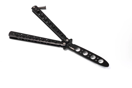 Nóż motylkowy treningowy Butterfly czarny