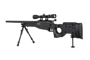 Replika karabinu snajperskiego Specna Arms SA-S14 EDGE™ z lunetą i dwójnogiem Czarna