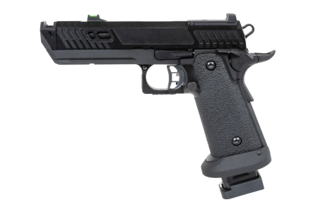 Pistolet ASG SRC Dark Viper DUAL POWER z walizką transportową i magazynkiem CO2 Czarny