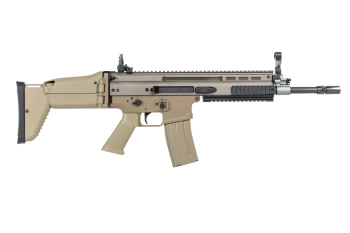 Karabinek szturmowy ASG Cybergun x FN HERSTAL SCAR-L z walizką transportową Tan