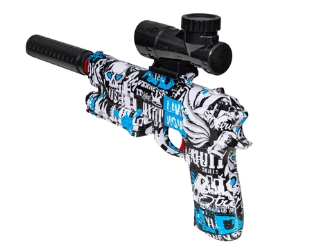 Pistolet elektryczny na żelowe kulki Beretta 92S - niebieski