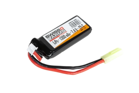 Akumulator Li-Po Swiss Arms 1300 mAh 7.4 V 25C Mini Tamiya