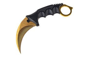 Nóż typu karambit złoty