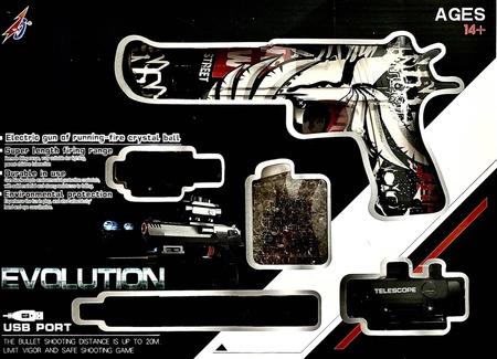 Pistolet elektryczny na żelowe kulki D.E. - czarny