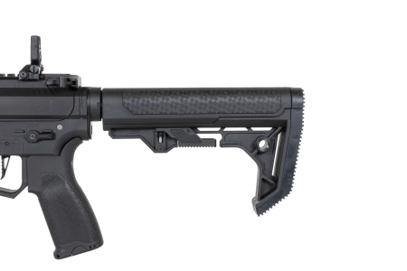 Pistolet maszynowy ASG Specna Arms SA-FX01 FLEX™ HAL ETU Czarny z pomarańczowym urządzeniem wylotowym