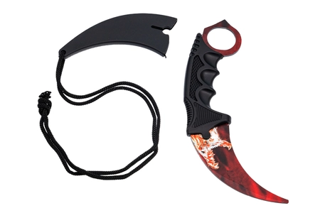 Karambit Bies skin, nieostry + pokrowiec