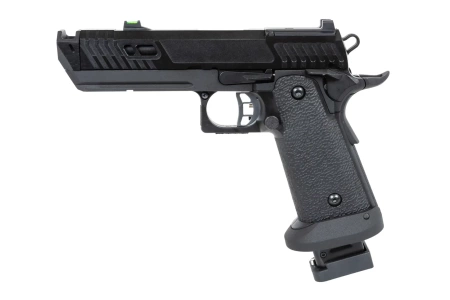 Pistolet ASG SRC Dark Viper DUAL POWER z walizką transportową i magazynkiem CO2 Czarny