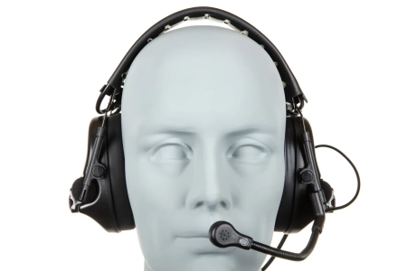 Taktyczny zestaw słuchawkowy Wosport C5 HD-14-A Czarny