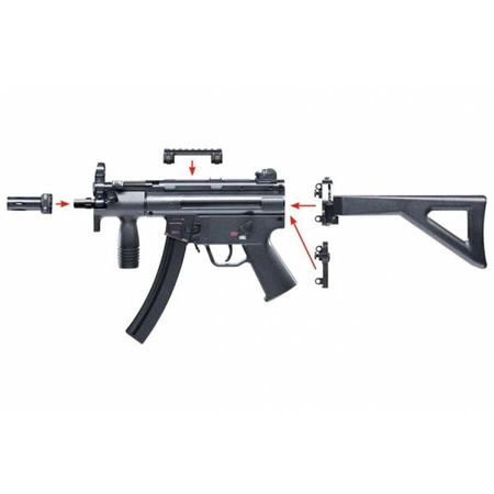 Pistolet maszynowy wiatrówka H&K Heckler&Koch MP5 K-PDW 4,5 mm BB CO2