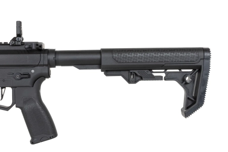 Pistolet maszynowy ASG Specna Arms SA-FX01 FLEX™ HAL ETU Czarny z pomarańczowym urządzeniem wylotowym