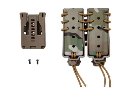 Ładownica na 2 magazynki 9mm Wosport Urban Assault Long Quick Pull MC
