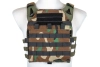 Kamizelka taktyczna Specna Arms Tactical typu Plate Carrier z panelem szturmowym Woodland
